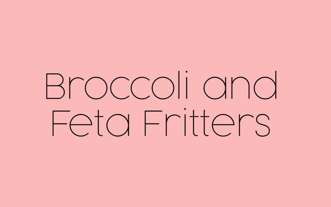 Broccoli and Feta Fritters